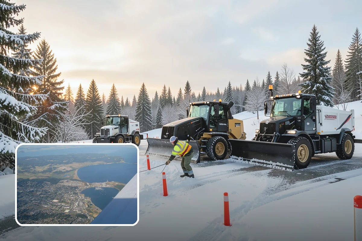Manufacturing Plant Snow Removal in Oak Harbor, Island County, WA - Shipping and receiving yards open for inbound freight