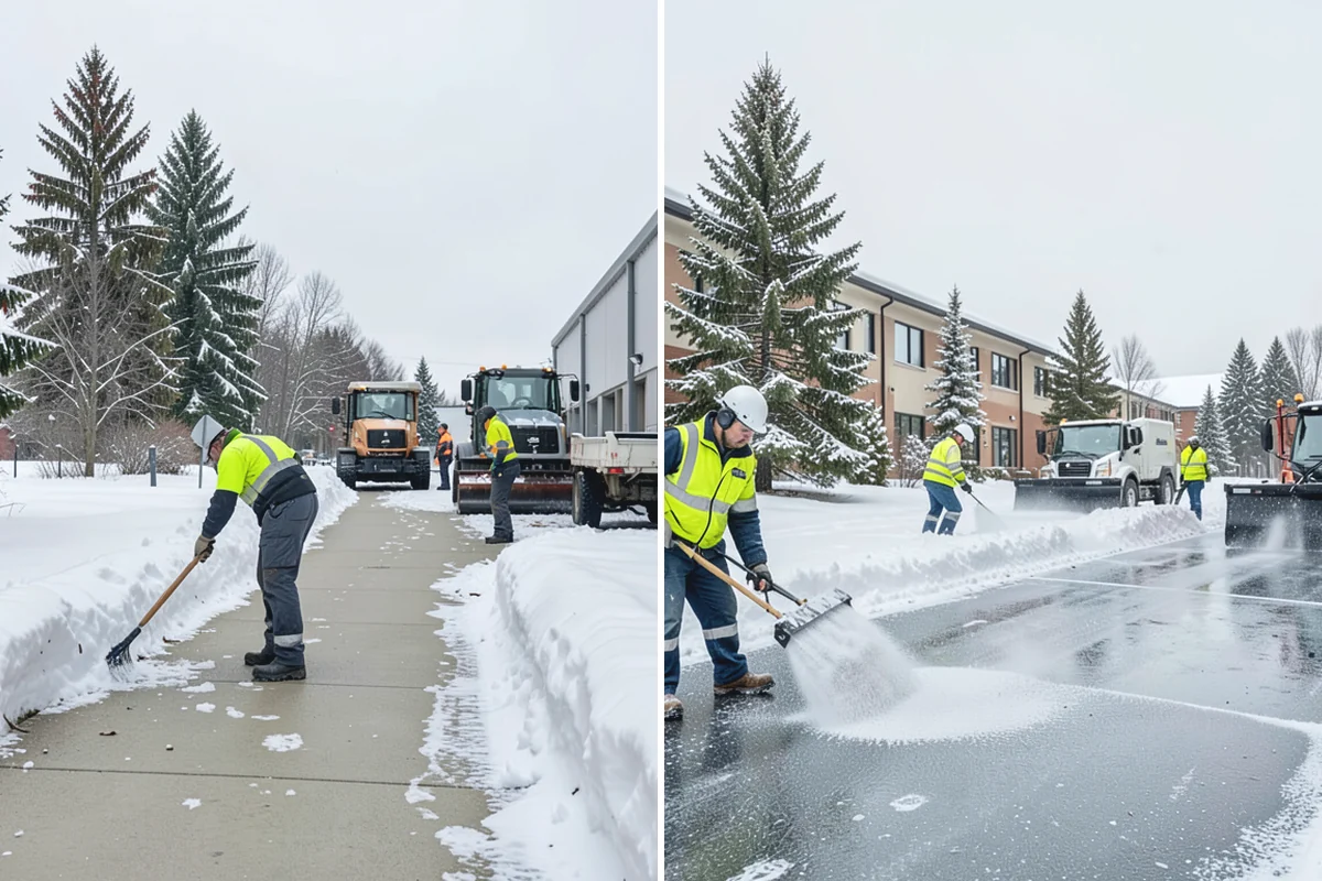 Manufacturing Plant Snow Removal in Renton, King County, WA - Map shipping yards, inter-building routes, and worker lots