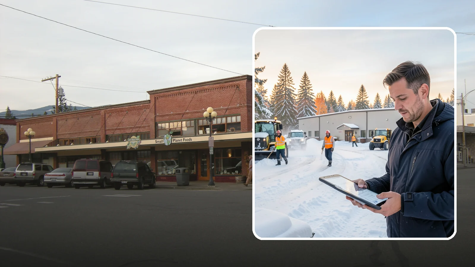 Manufacturing Plant Snow Removal in Sedro-Woolley, Skagit County, WA - Keep raw materials arriving and finished goods shipping by having your plant's shipping yards, employee lots, and pedestrian...