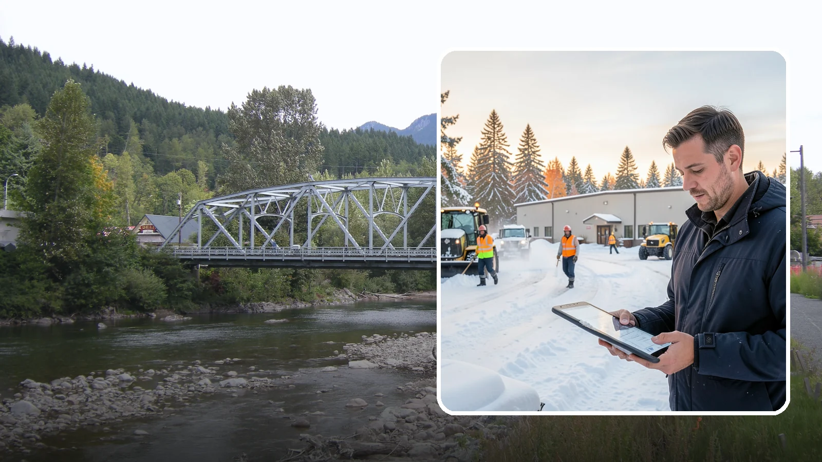 Manufacturing Plant Snow Removal in Skykomish, King County, WA - Keep raw materials arriving and finished goods shipping by having your plant's shipping yards, employee lots, and pedestrian...