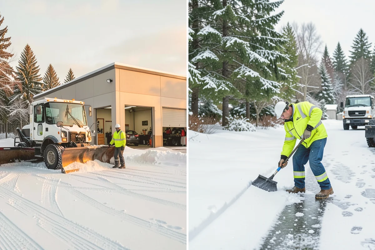 Manufacturing Plant Snow Removal in Snohomish, Snohomish County, WA - Map shipping yards, inter-building routes, and worker lots