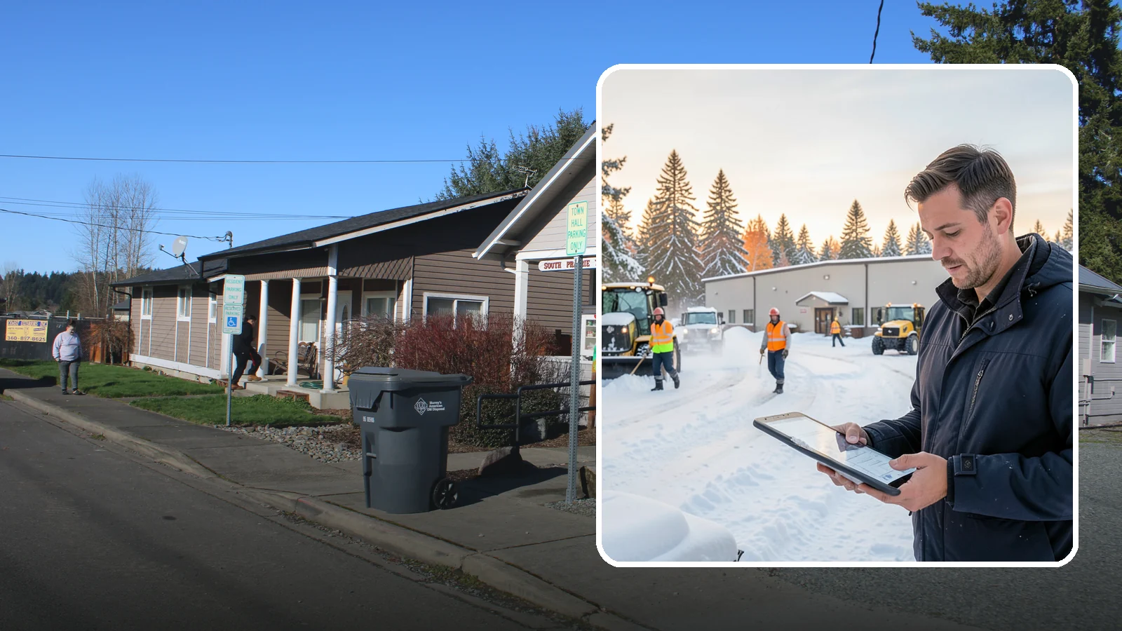 Manufacturing Plant Snow Removal in South Prairie, Pierce County, WA - Keep raw materials arriving and finished goods shipping by having your plant's shipping yards, employee lots, and pedestrian...