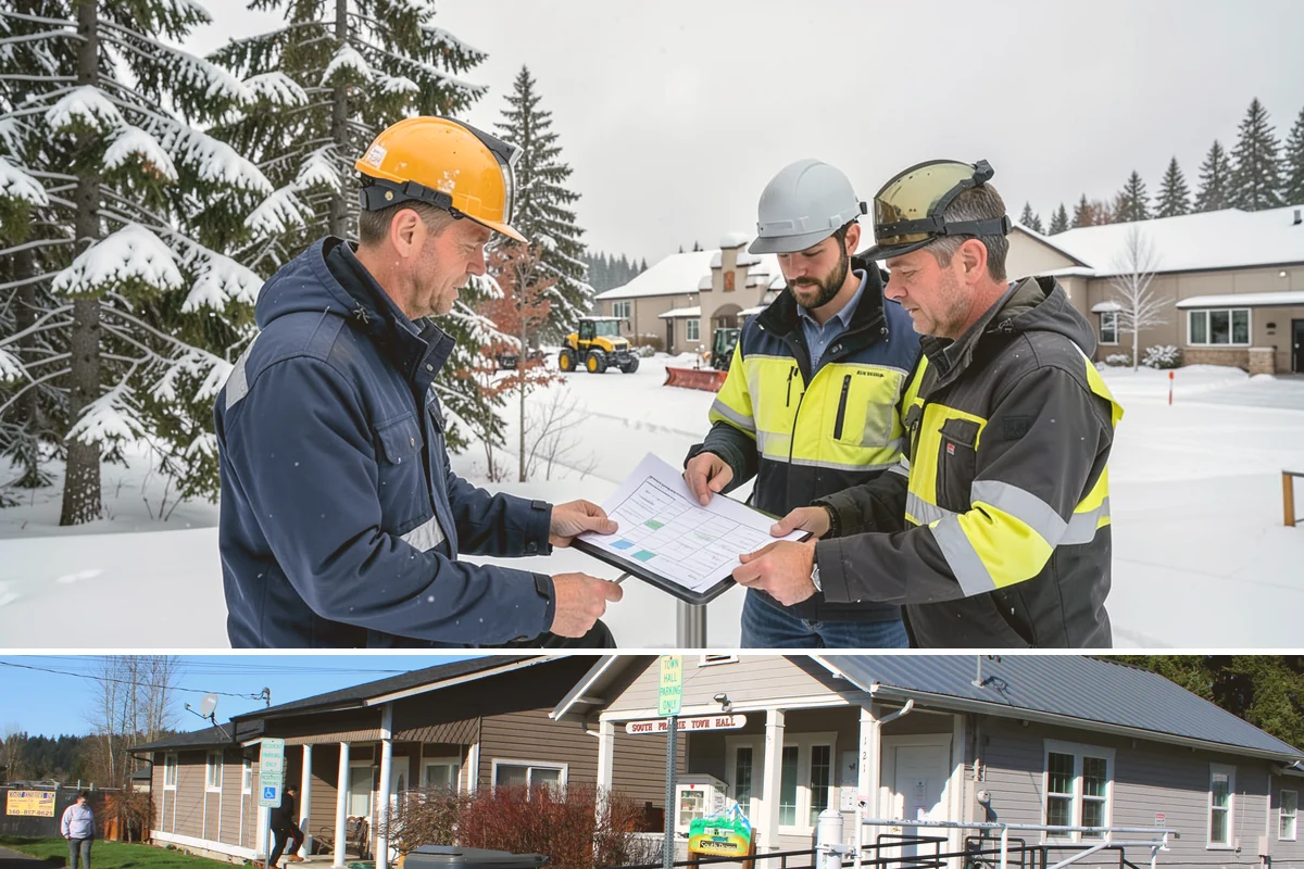 Manufacturing Plant Snow Removal in South Prairie, Pierce County, WA - Most Western Washington plants need coverage from December through February, concentrated around cold, clear nights that follow...