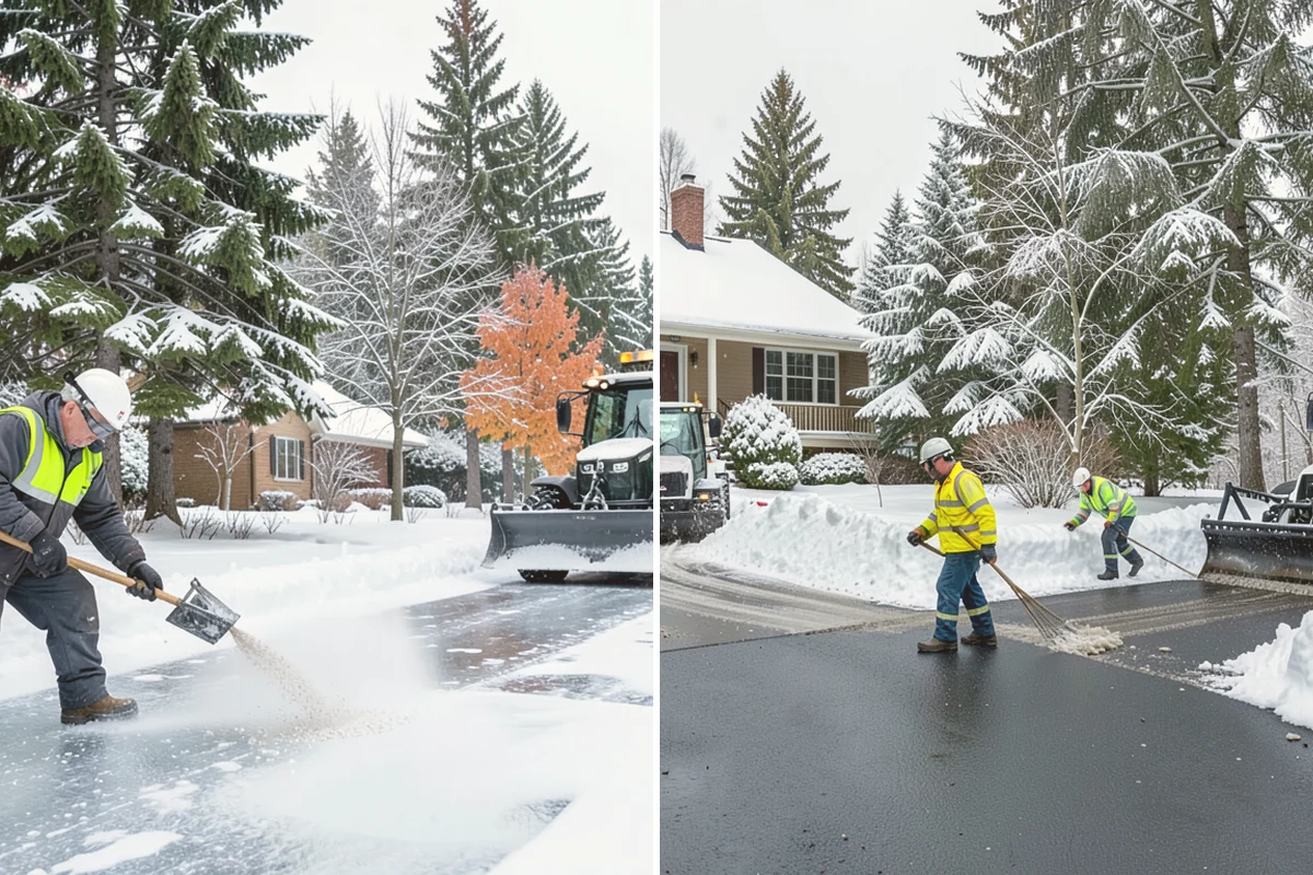 Manufacturing Plant Snow Removal in Stanwood, Snohomish County, WA - Map shipping yards, inter-building routes, and worker lots