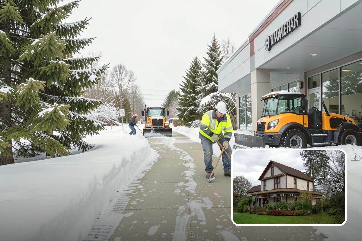 Manufacturing Plant Snow Removal in Sumner, Pierce County, WA - Shipping and receiving yards open for inbound freight