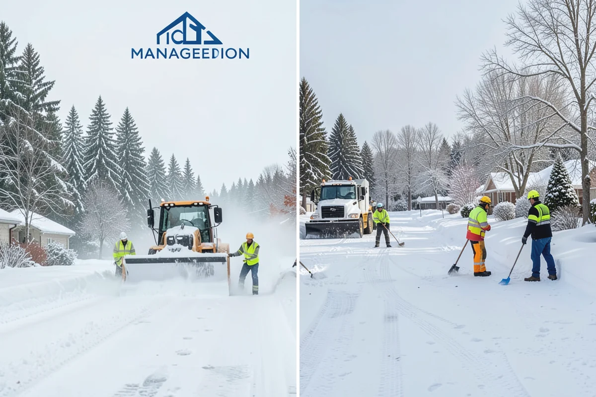 Manufacturing Plant Snow Removal in Sumner, Pierce County, WA - Map shipping yards, inter-building routes, and worker lots