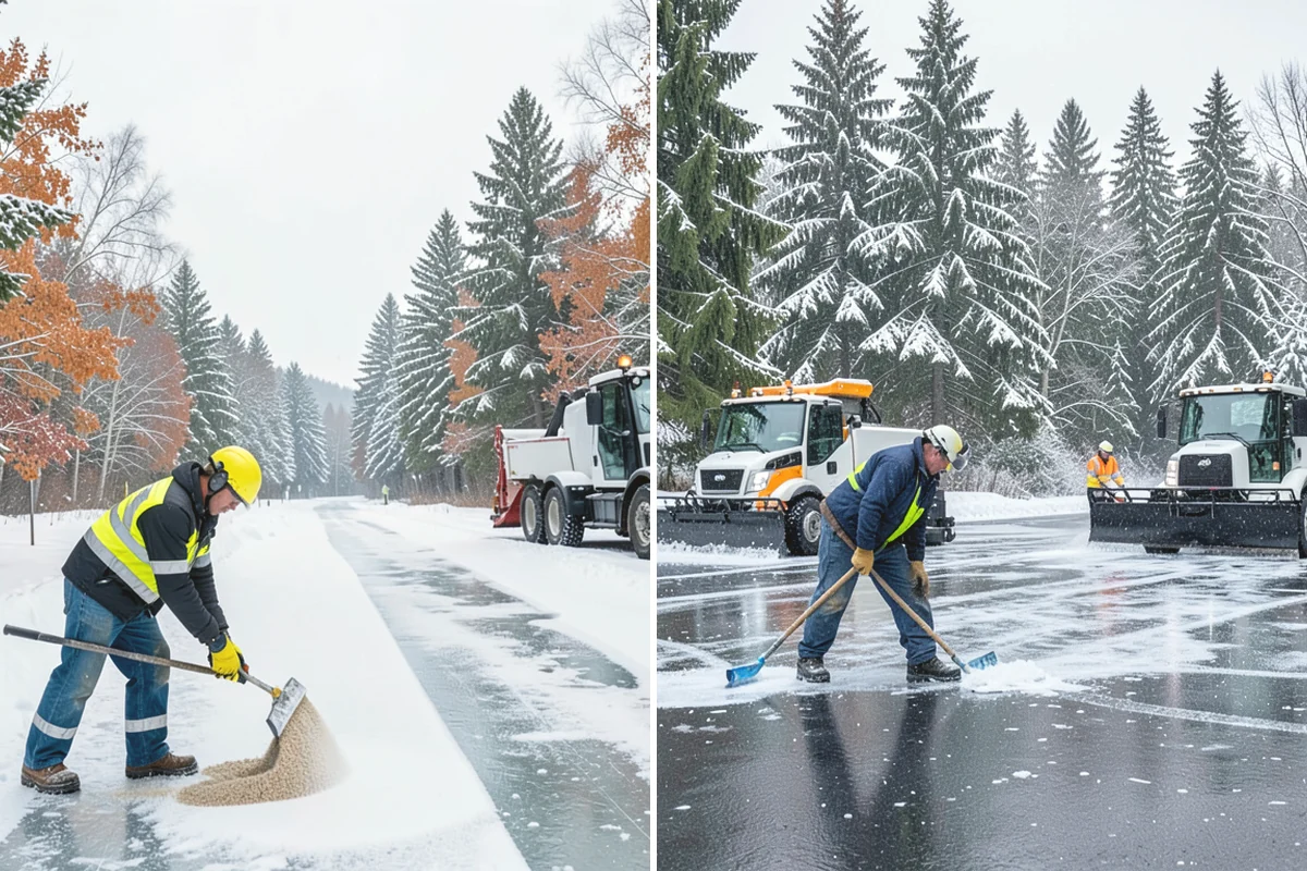 Manufacturing Plant Snow Removal in Tukwila, King County, WA - Map shipping yards, inter-building routes, and worker lots