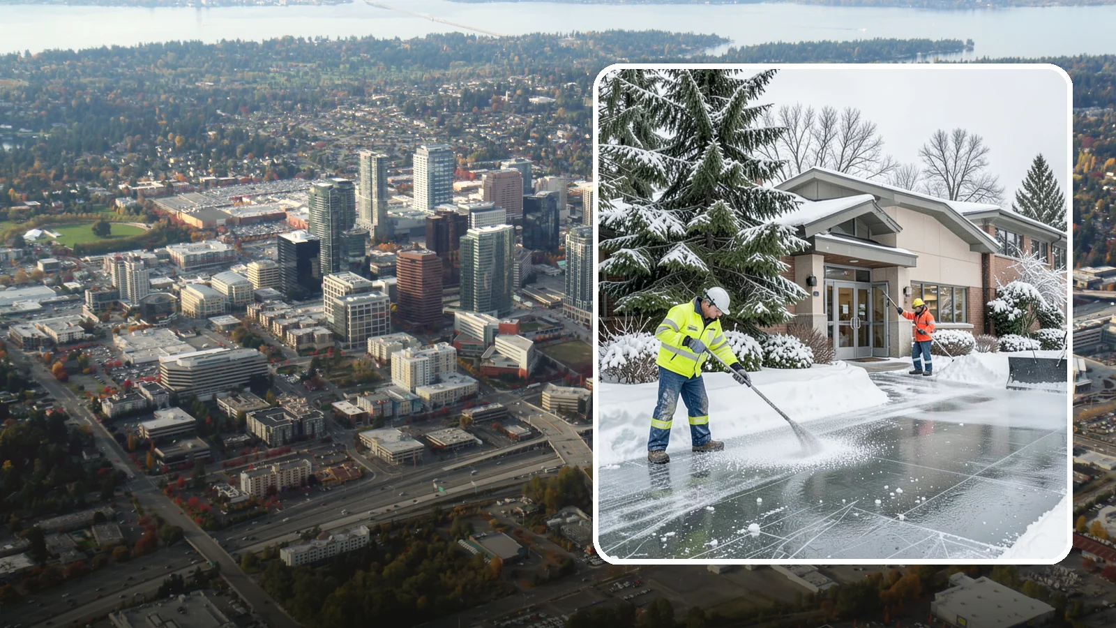 Medical Office Deicing in Bellevue, King County, WA - Deicing for medical offices and clinics, keeping patient entrances, accessible ramps, and lots clear for visitors who often...