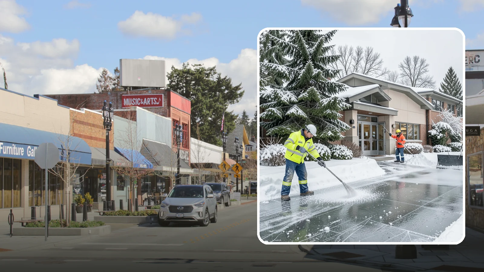 Medical Office Deicing in Bothell, King County, WA - Deicing for medical offices and clinics, keeping patient entrances, accessible ramps, and lots clear for visitors who often...