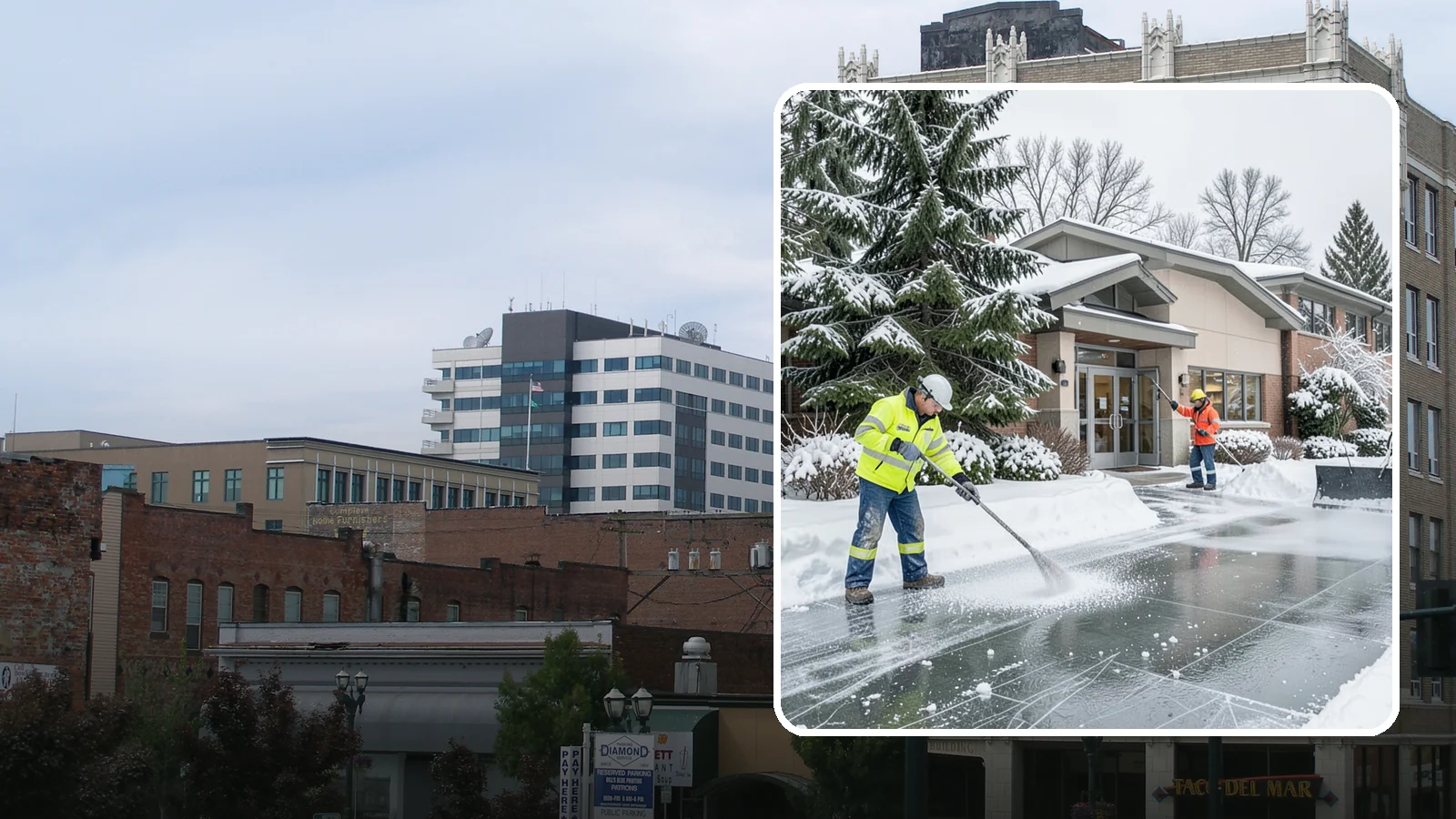 Medical Office Deicing in Everett, Snohomish County, WA - Deicing for medical offices and clinics, keeping patient entrances, accessible ramps, and lots clear for visitors who often...