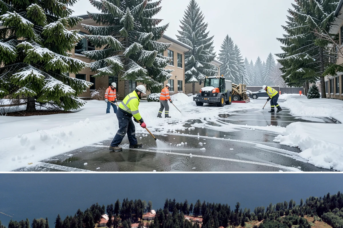 Medical Office Deicing in Lakewood, Pierce County, WA - Service spans the winter months, with intensified daytime coverage during the freezing-rain events that keep vulnerable patients...