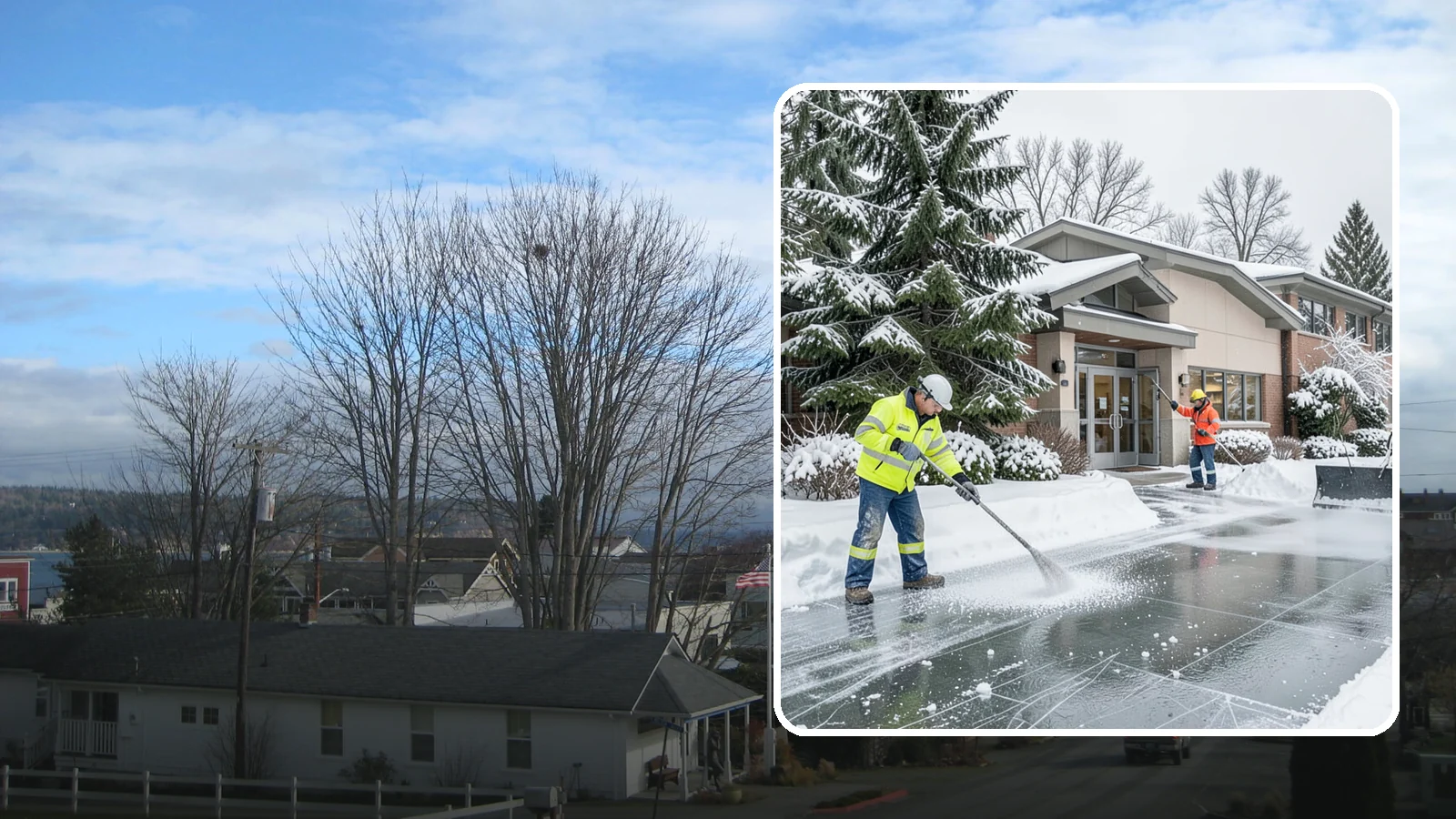 Medical Office Deicing in Langley, Island County, WA - Deicing for medical offices and clinics, keeping patient entrances, accessible ramps, and lots clear for visitors who often...