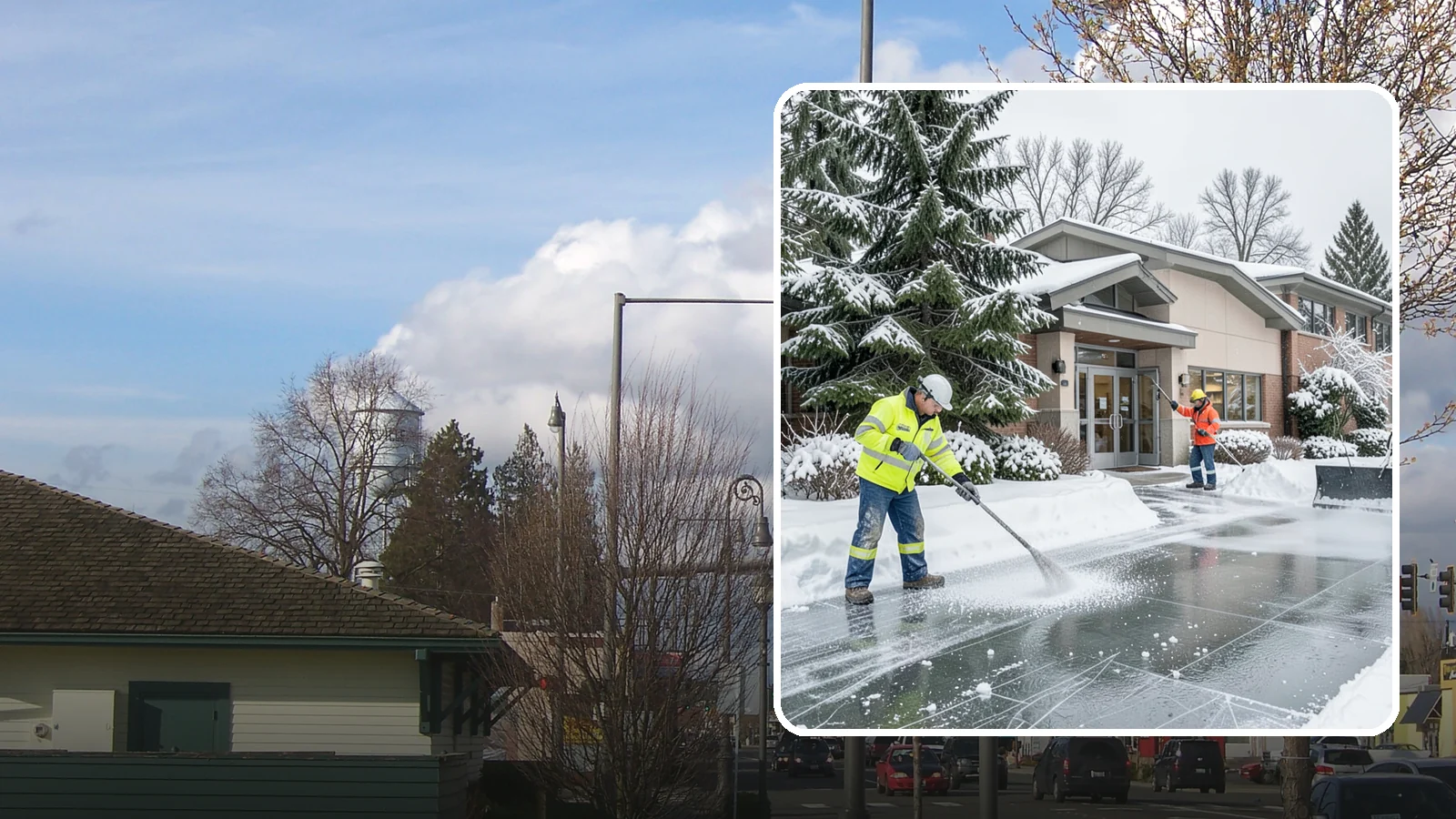 Medical Office Deicing in Marysville, Snohomish County, WA - Deicing for medical offices and clinics, keeping patient entrances, accessible ramps, and lots clear for visitors who often...