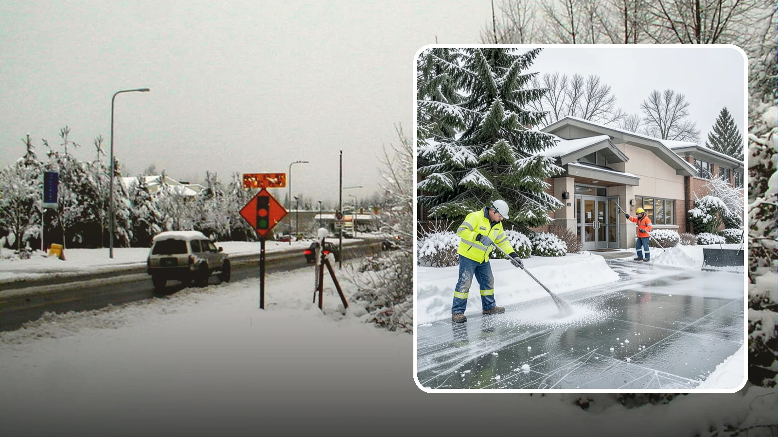 Medical Office Deicing in Newcastle, King County, WA - Deicing for medical offices and clinics, keeping patient entrances, accessible ramps, and lots clear for visitors who often...