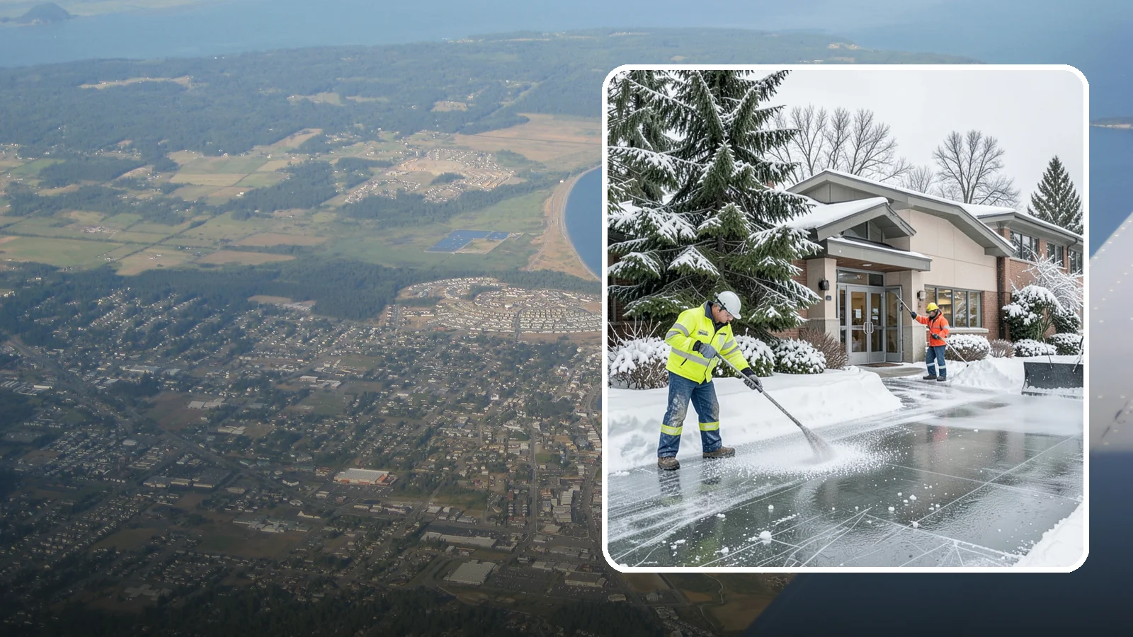 Medical Office Deicing in Oak Harbor, Island County, WA - Deicing for medical offices and clinics, keeping patient entrances, accessible ramps, and lots clear for visitors who often...