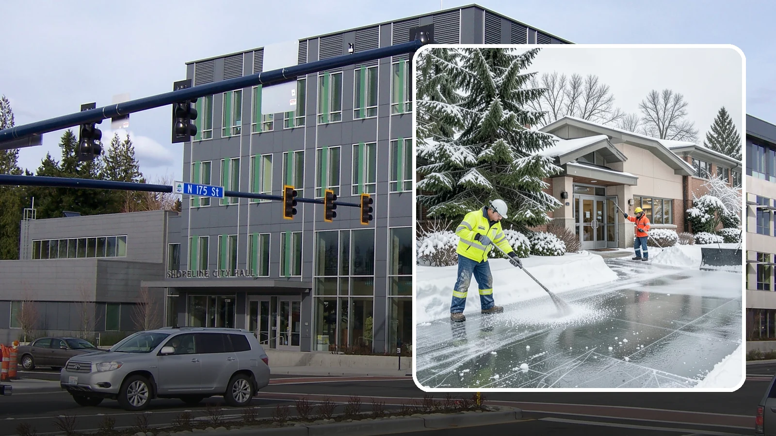 Medical Office Deicing in Shoreline, King County, WA - Deicing for medical offices and clinics, keeping patient entrances, accessible ramps, and lots clear for visitors who often...