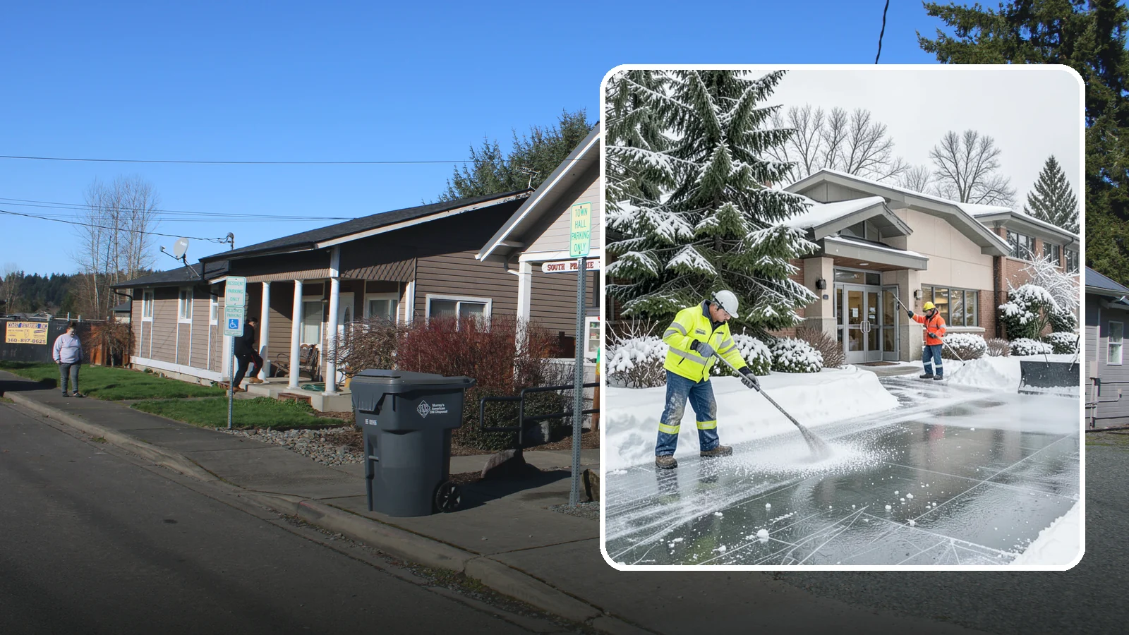 Medical Office Deicing in South Prairie, Pierce County, WA - Deicing for medical offices and clinics, keeping patient entrances, accessible ramps, and lots clear for visitors who often...