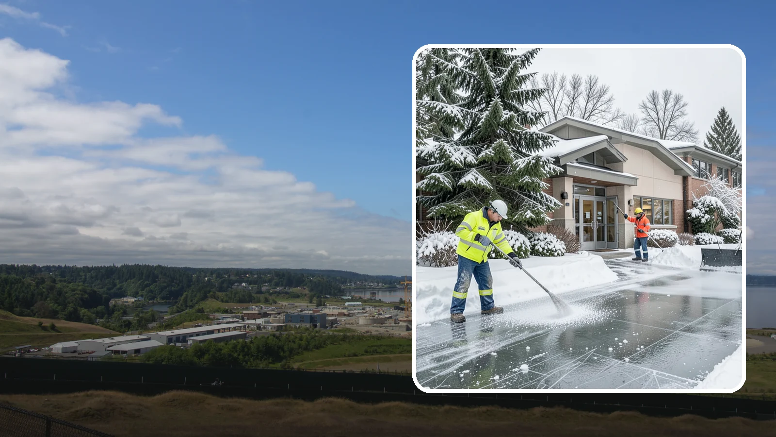 Medical Office Deicing in University Place, Pierce County, WA - Deicing for medical offices and clinics, keeping patient entrances, accessible ramps, and lots clear for visitors who often...