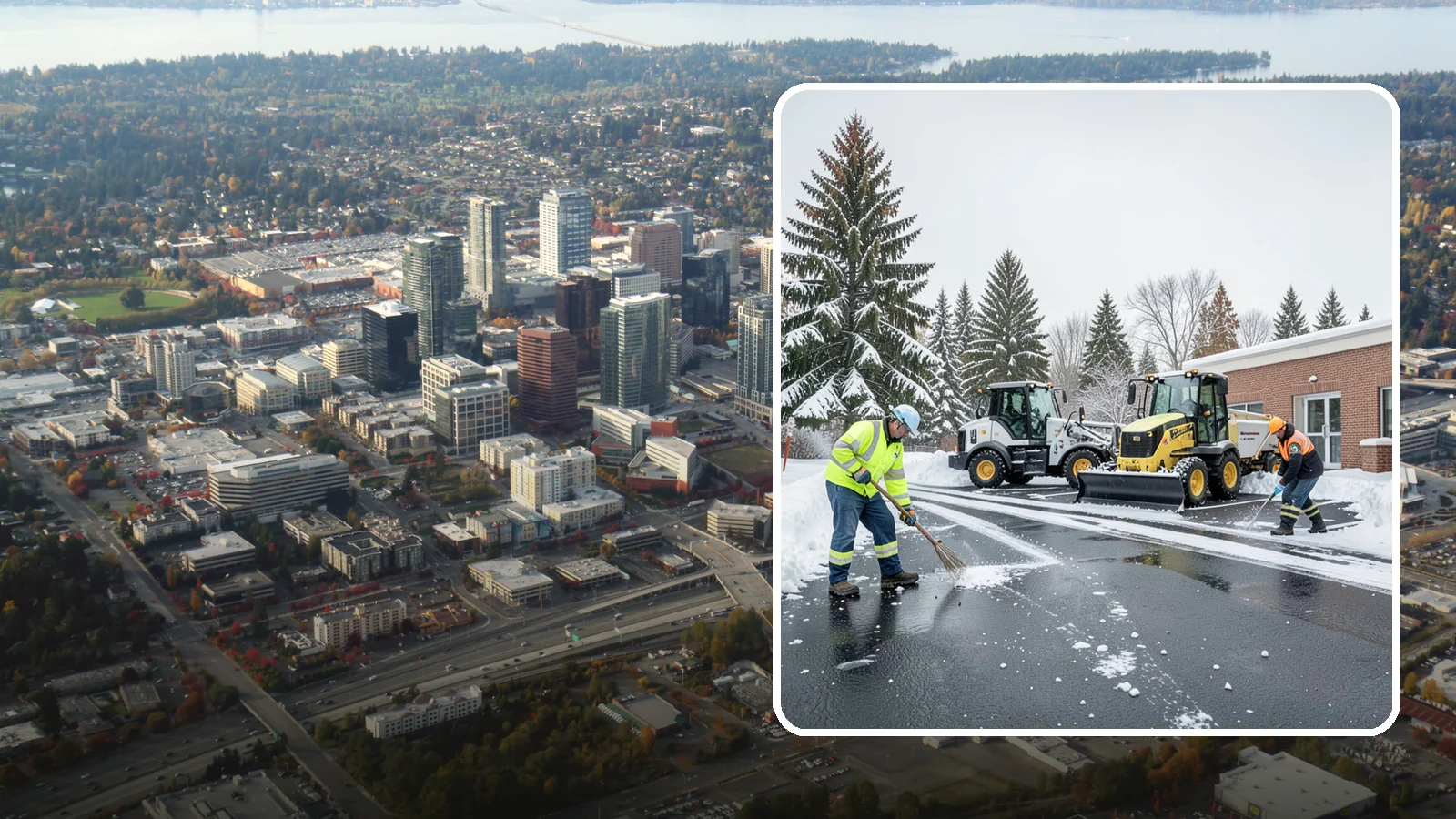 Medical Office Parking Lot Snow Removal in Bellevue, King County, WA - We keep medical office lots and ADA access clear so Western Washington patients can reach care through any winter storm.