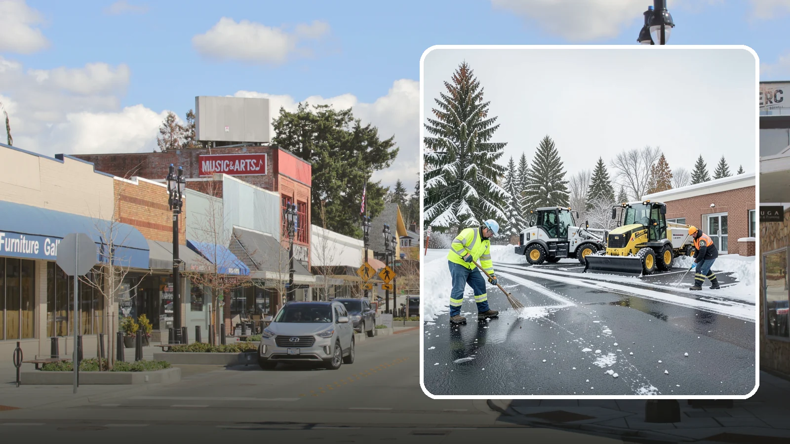 Medical Office Parking Lot Snow Removal in Bothell, King County, WA - We keep medical office lots and ADA access clear so Western Washington patients can reach care through any winter storm.