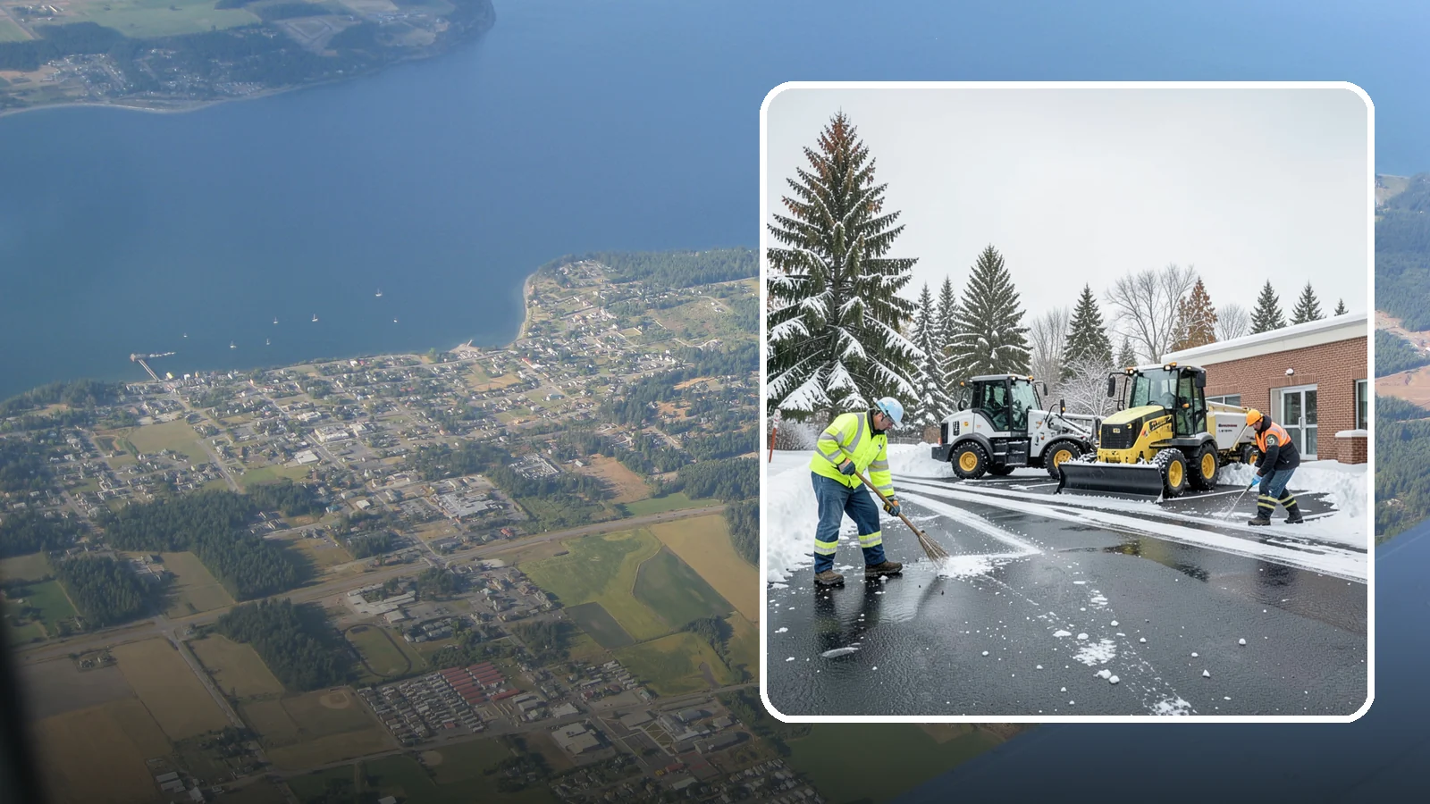 Medical Office Parking Lot Snow Removal in Coupeville, Island County, WA - We keep medical office lots and ADA access clear so Western Washington patients can reach care through any winter storm.