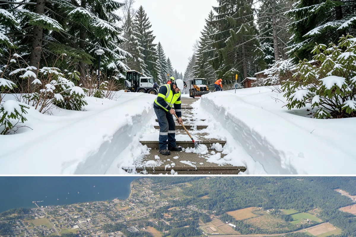 Medical Office Parking Lot Snow Removal in Coupeville, Island County, WA - Medical office lots in Western Washington see peak winter demand from December through February, when freeze-thaw cycles are most...