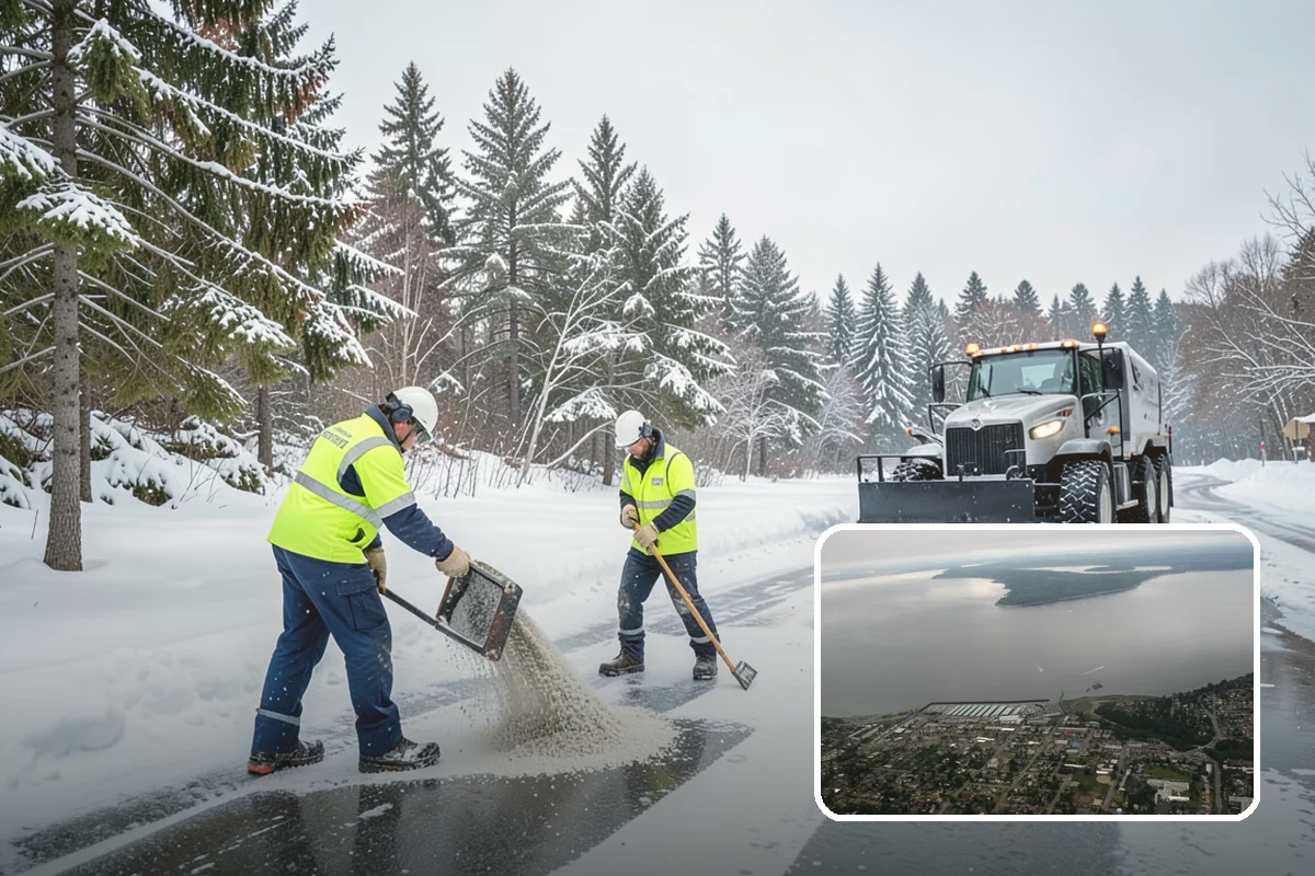 Medical Office Parking Lot Snow Removal in Des Moines, King County, WA - Vulnerable patients reach the entrance over cleared, deiced surfaces