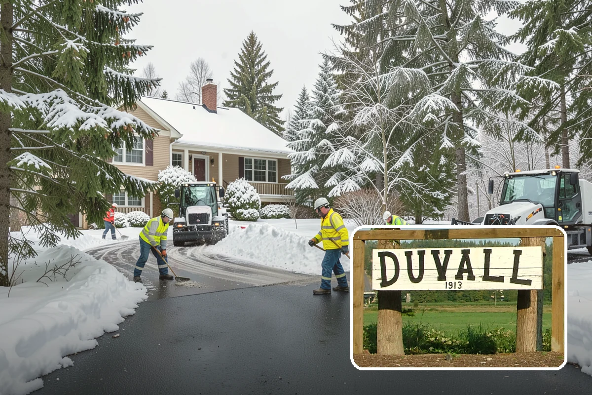 Medical Office Parking Lot Snow Removal in Duvall, King County, WA - Vulnerable patients reach the entrance over cleared, deiced surfaces