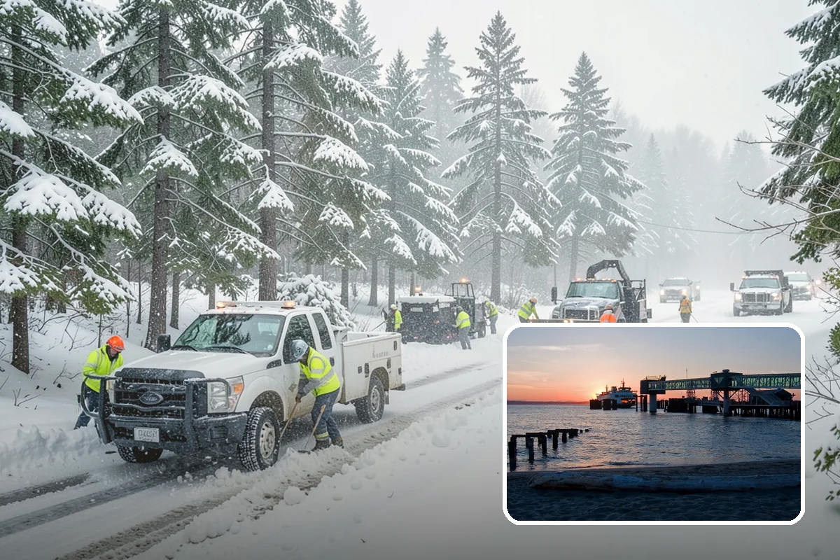 Medical Office Parking Lot Snow Removal in Edmonds, Snohomish County, WA - Vulnerable patients reach the entrance over cleared, deiced surfaces