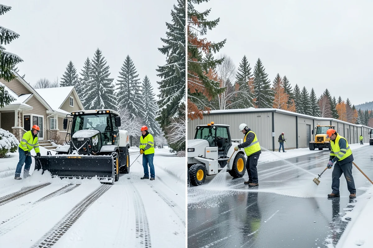 Medical Office Parking Lot Snow Removal in Enumclaw, King County, WA - Identify ADA spaces, ramps, and patient drop-off zones with clinic staff