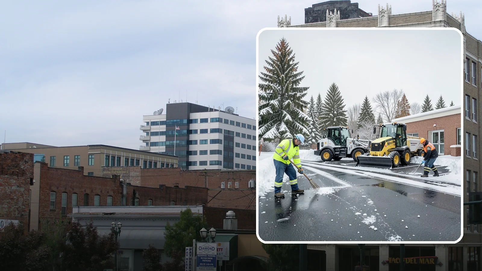 Medical Office Parking Lot Snow Removal in Everett, Snohomish County, WA - We keep medical office lots and ADA access clear so Western Washington patients can reach care through any winter storm.