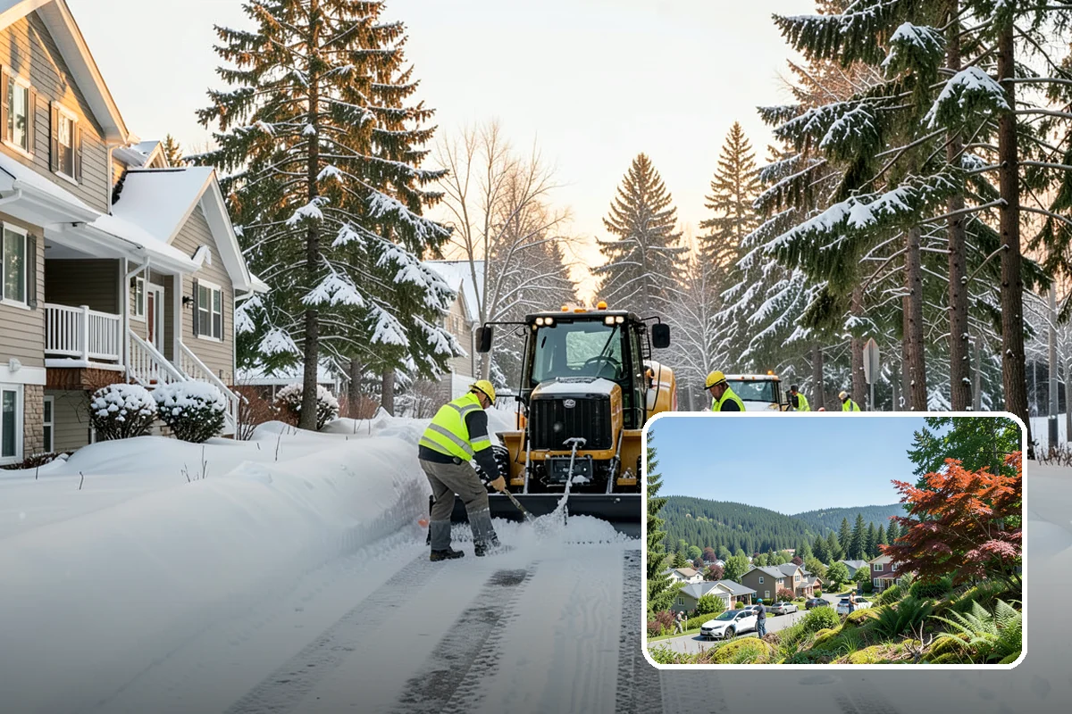 Medical Office Parking Lot Snow Removal in Index, Snohomish County, WA - Vulnerable patients reach the entrance over cleared, deiced surfaces