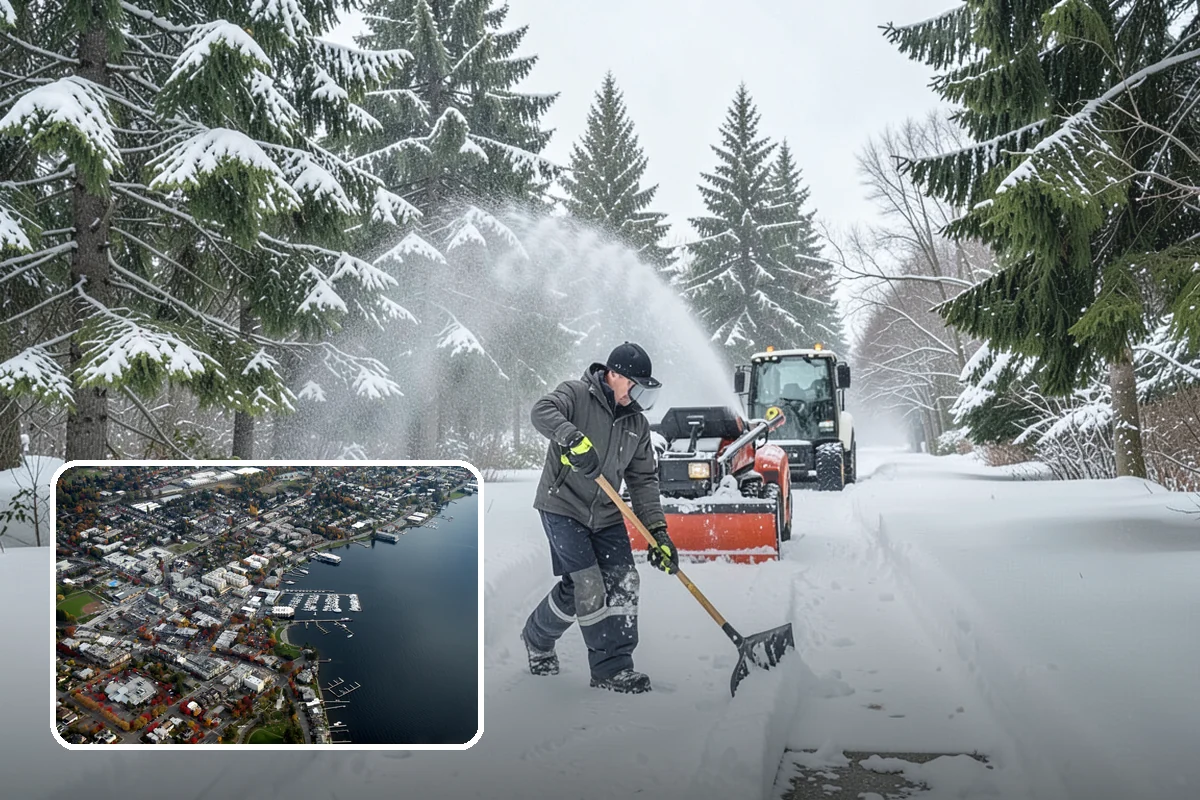 Medical Office Parking Lot Snow Removal in Kirkland, King County, WA - Vulnerable patients reach the entrance over cleared, deiced surfaces
