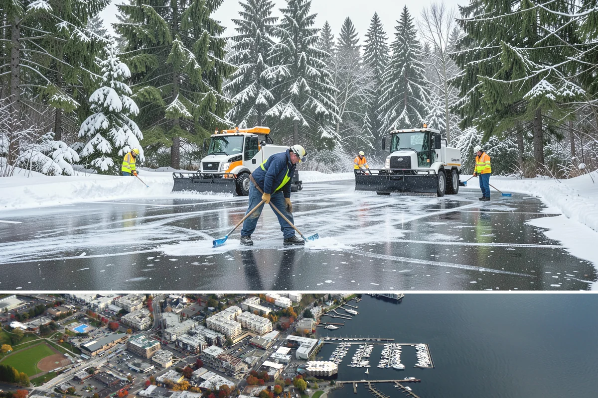 Medical Office Parking Lot Snow Removal in Kirkland, King County, WA - Medical office lots in Western Washington see peak winter demand from December through February, when freeze-thaw cycles are most...