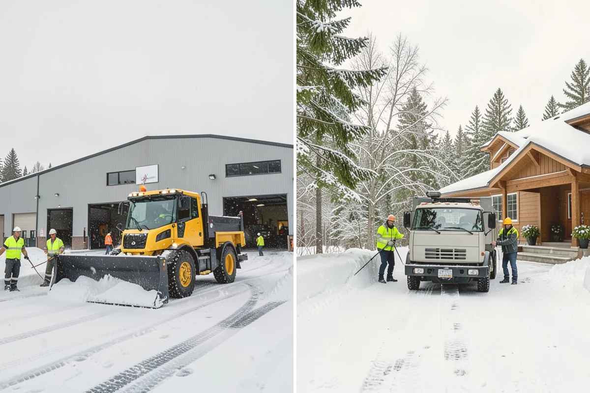 Medical Office Parking Lot Snow Removal in Langley, Island County, WA - Identify ADA spaces, ramps, and patient drop-off zones with clinic staff