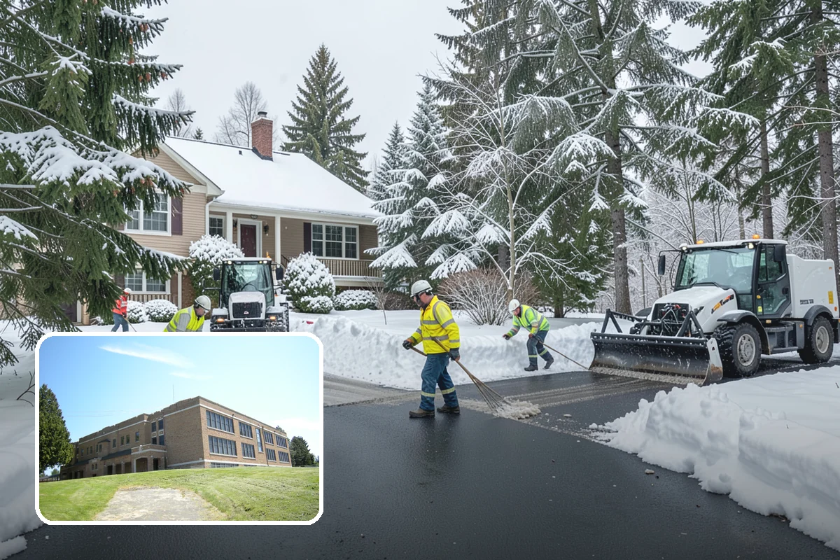 Medical Office Parking Lot Snow Removal in Maple Valley, King County, WA - Vulnerable patients reach the entrance over cleared, deiced surfaces