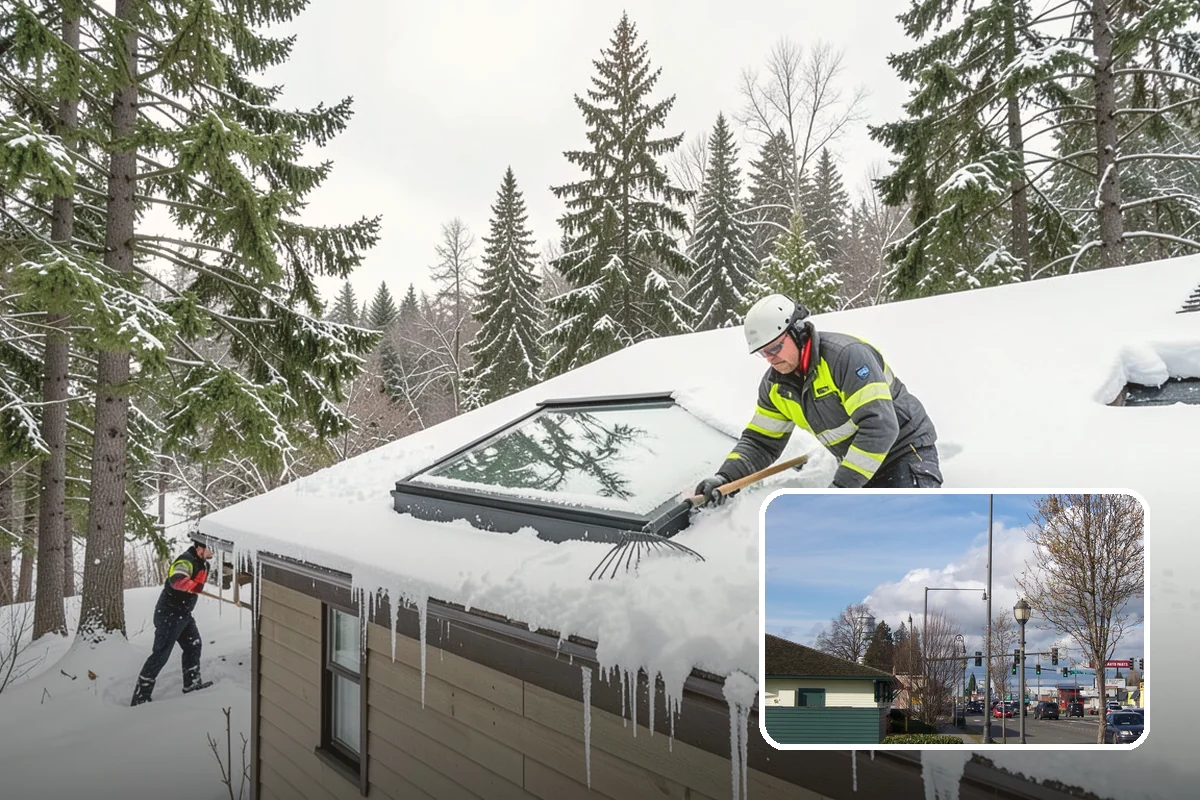 Medical Office Parking Lot Snow Removal in Marysville, Snohomish County, WA - Vulnerable patients reach the entrance over cleared, deiced surfaces