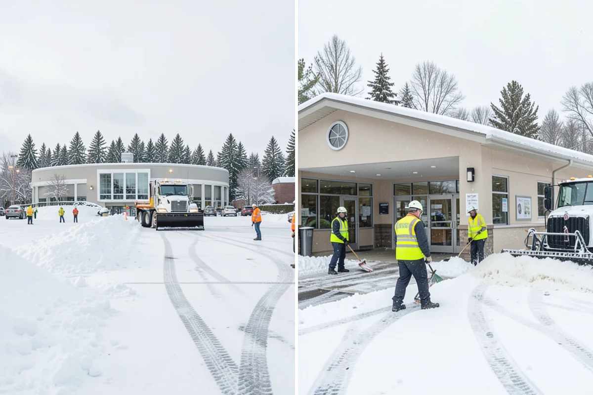 Medical Office Parking Lot Snow Removal in Marysville, Snohomish County, WA - Identify ADA spaces, ramps, and patient drop-off zones with clinic staff