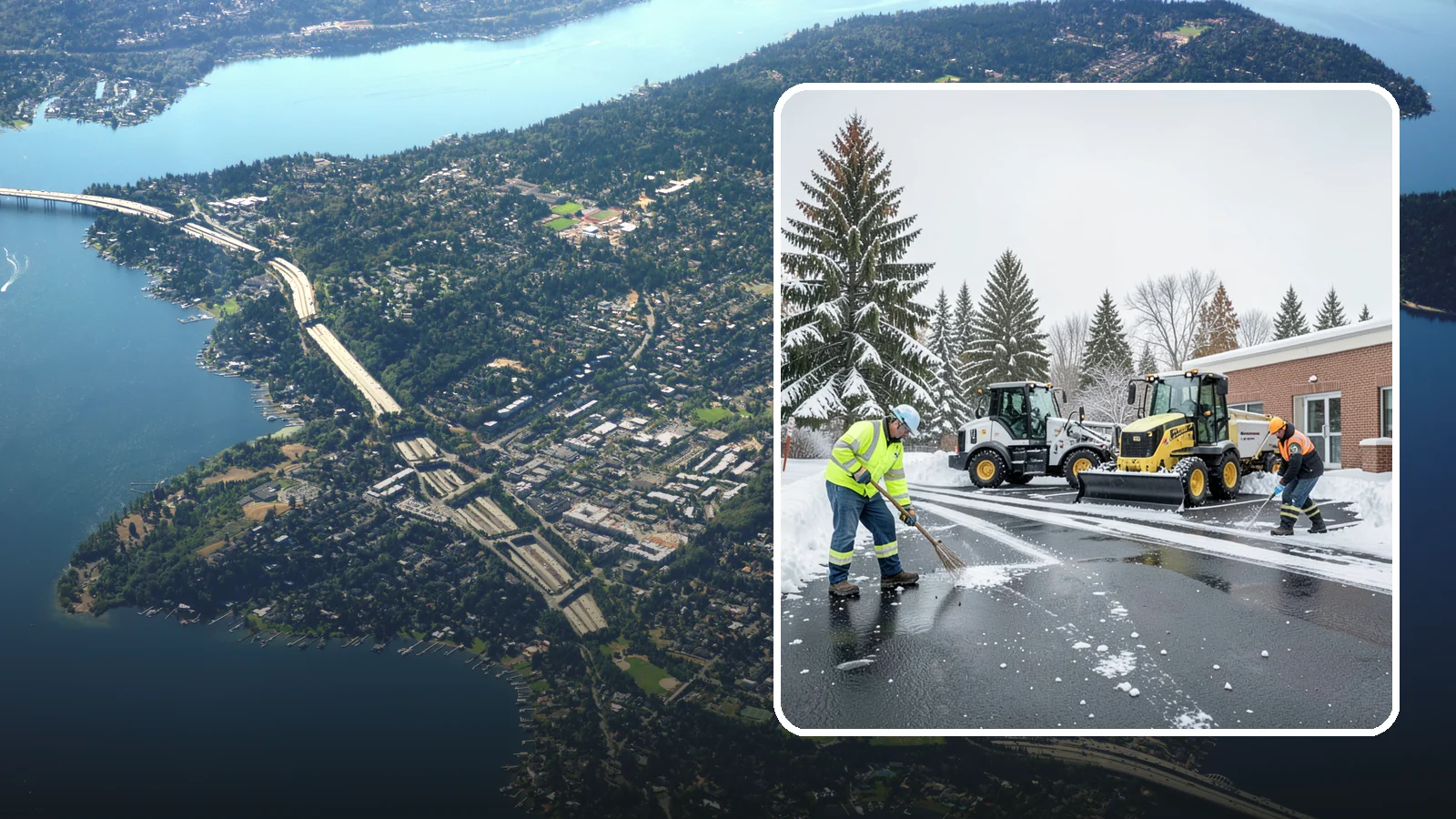 Medical Office Parking Lot Snow Removal in Mercer Island, King County, WA - We keep medical office lots and ADA access clear so Western Washington patients can reach care through any winter storm.