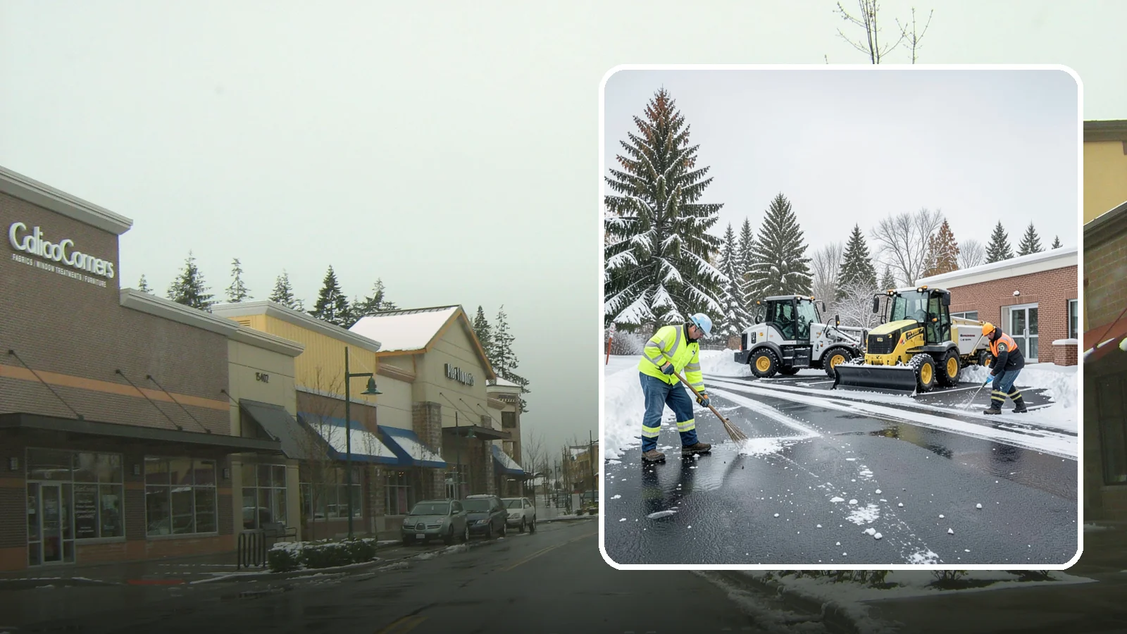 Medical Office Parking Lot Snow Removal in Mill Creek, Snohomish County, WA - We keep medical office lots and ADA access clear so Western Washington patients can reach care through any winter storm.