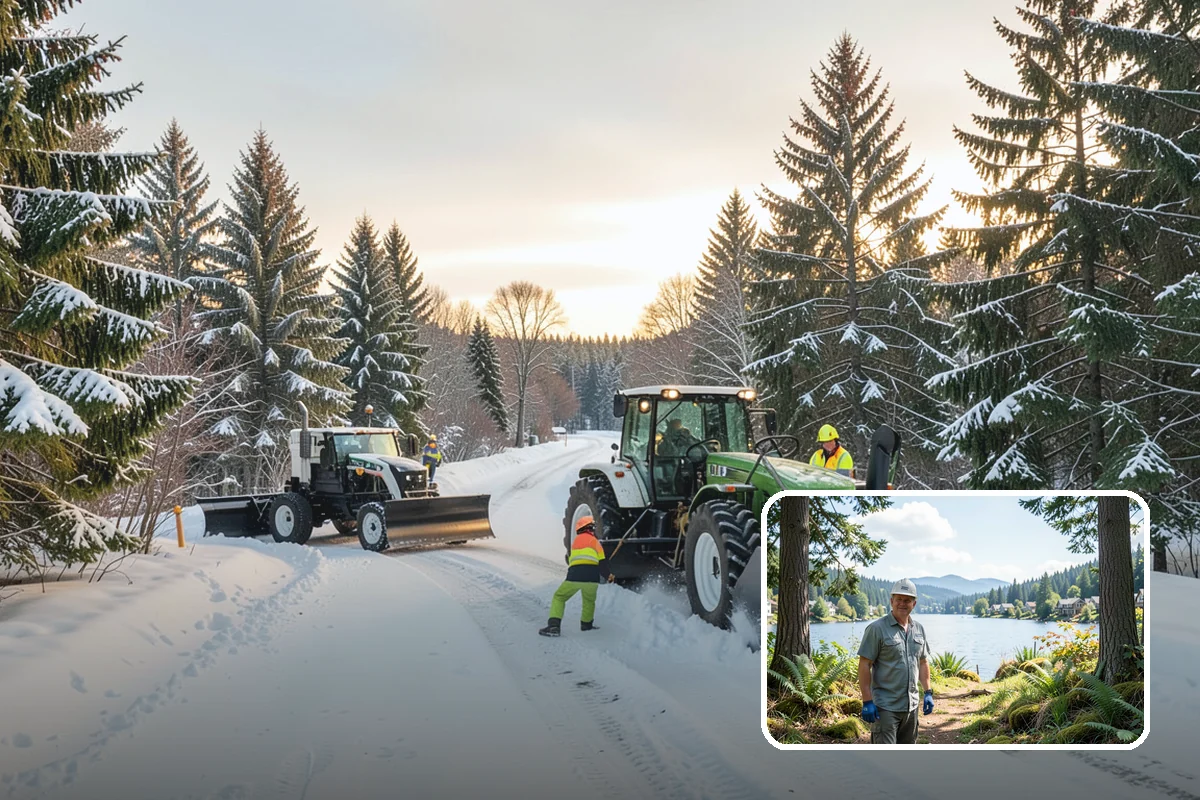 Medical Office Parking Lot Snow Removal in Milton, King County, WA - Vulnerable patients reach the entrance over cleared, deiced surfaces