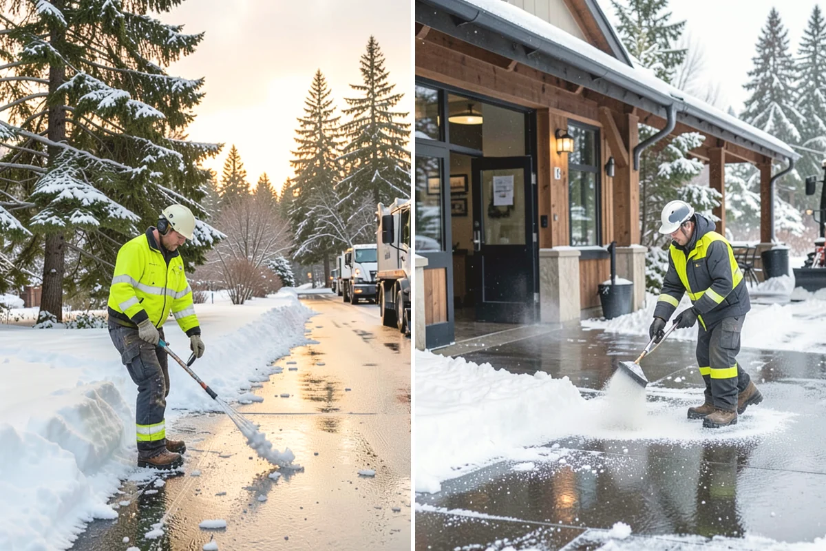 Medical Office Parking Lot Snow Removal in Monroe, Snohomish County, WA - Identify ADA spaces, ramps, and patient drop-off zones with clinic staff