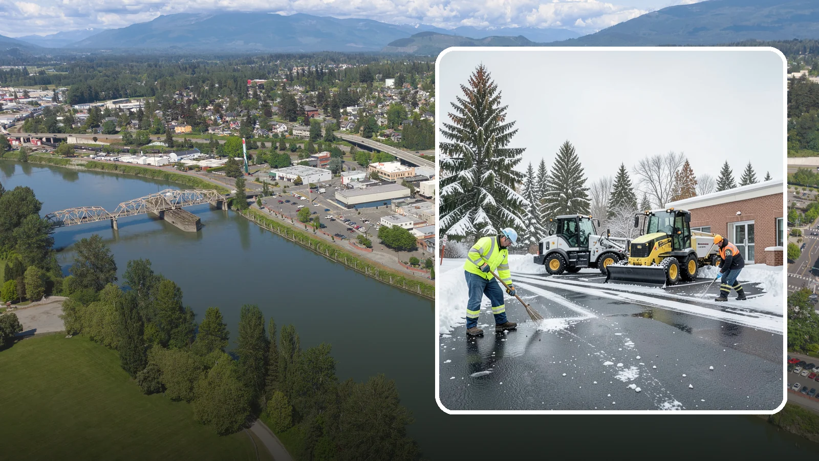 Medical Office Parking Lot Snow Removal in Mount Vernon, Skagit County, WA - We keep medical office lots and ADA access clear so Western Washington patients can reach care through any winter storm.