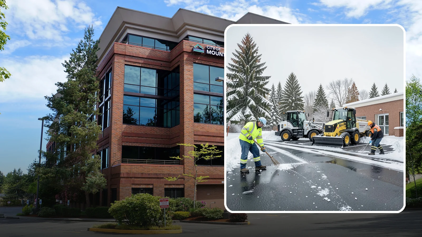 Medical Office Parking Lot Snow Removal in Mountlake Terrace, Snohomish County, WA - We keep medical office lots and ADA access clear so Western Washington patients can reach care through any winter storm.