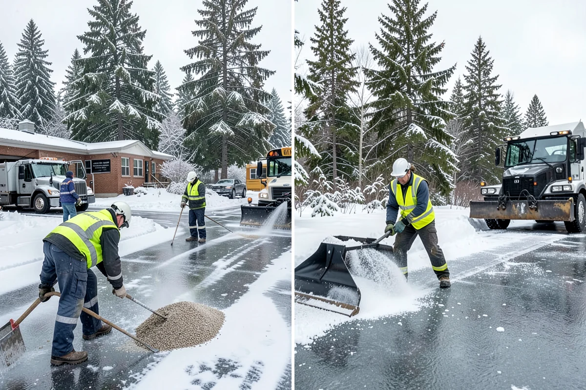 Medical Office Parking Lot Snow Removal in Pacific, King County, WA - Identify ADA spaces, ramps, and patient drop-off zones with clinic staff