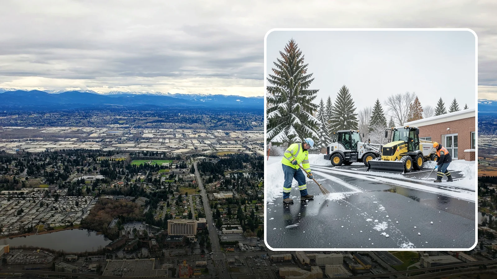 Medical Office Parking Lot Snow Removal in SeaTac, King County, WA - We keep medical office lots and ADA access clear so Western Washington patients can reach care through any winter storm.