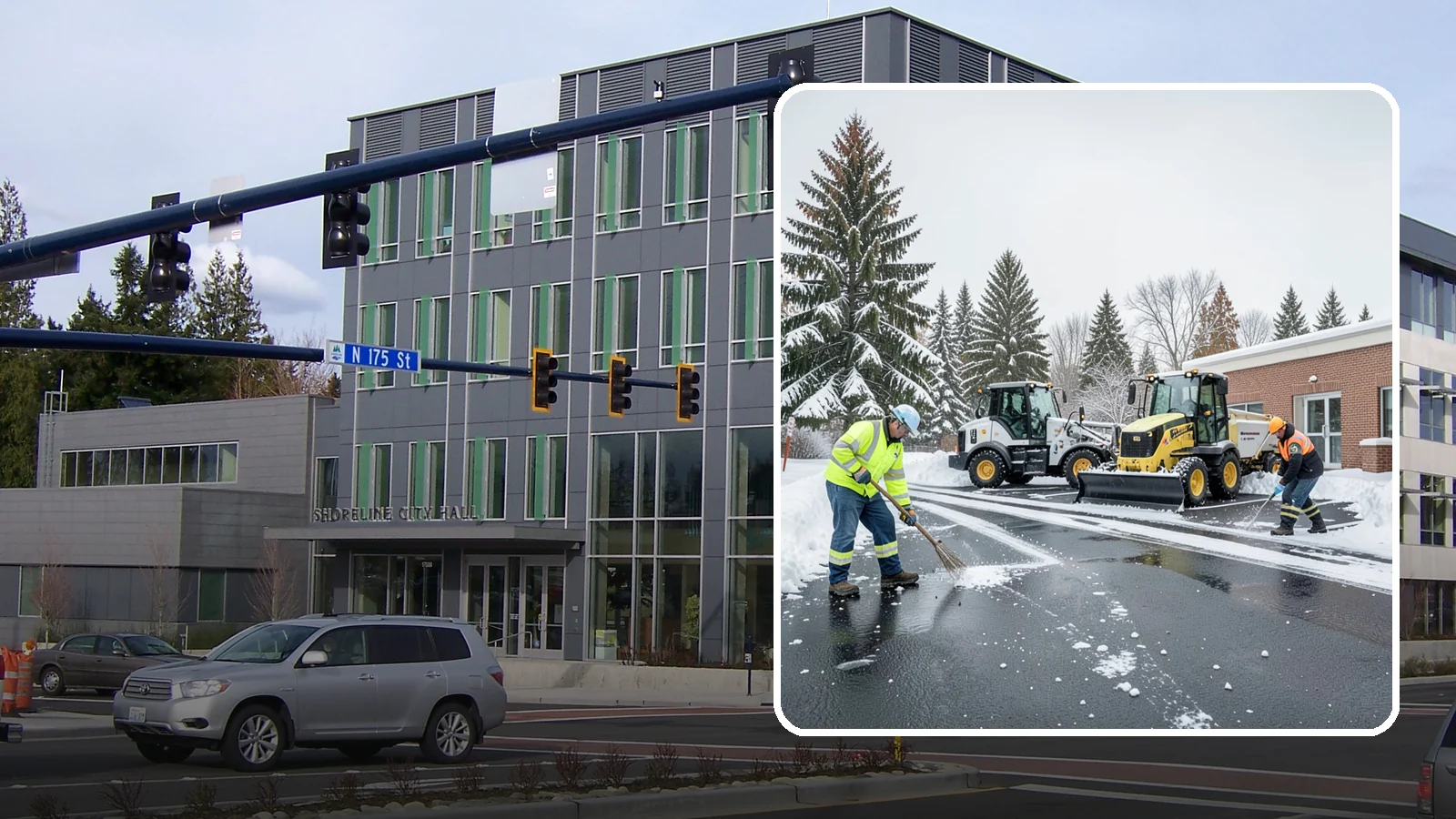 Medical Office Parking Lot Snow Removal in Shoreline, King County, WA - We keep medical office lots and ADA access clear so Western Washington patients can reach care through any winter storm.