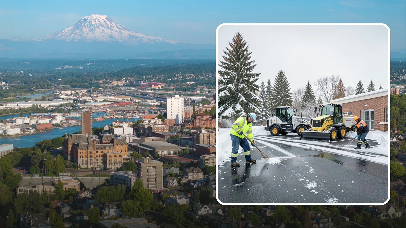 Medical Office Parking Lot Snow Removal in Tacoma, Pierce County, WA - We keep medical office lots and ADA access clear so Western Washington patients can reach care through any winter storm.