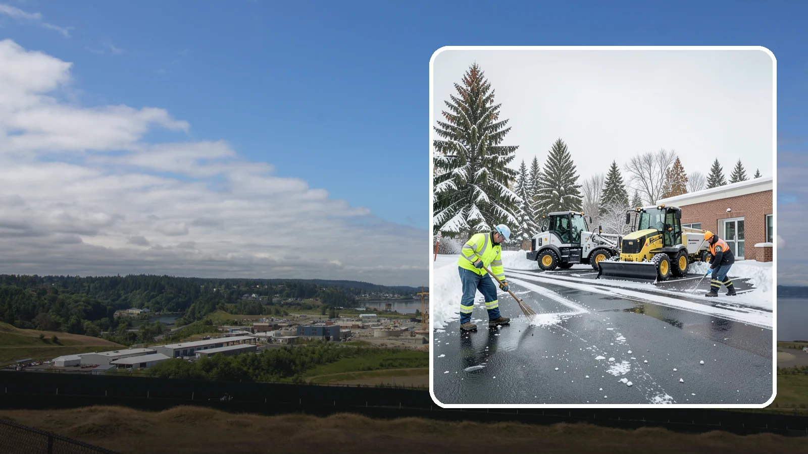 Medical Office Parking Lot Snow Removal in University Place, Pierce County, WA - We keep medical office lots and ADA access clear so Western Washington patients can reach care through any winter storm.