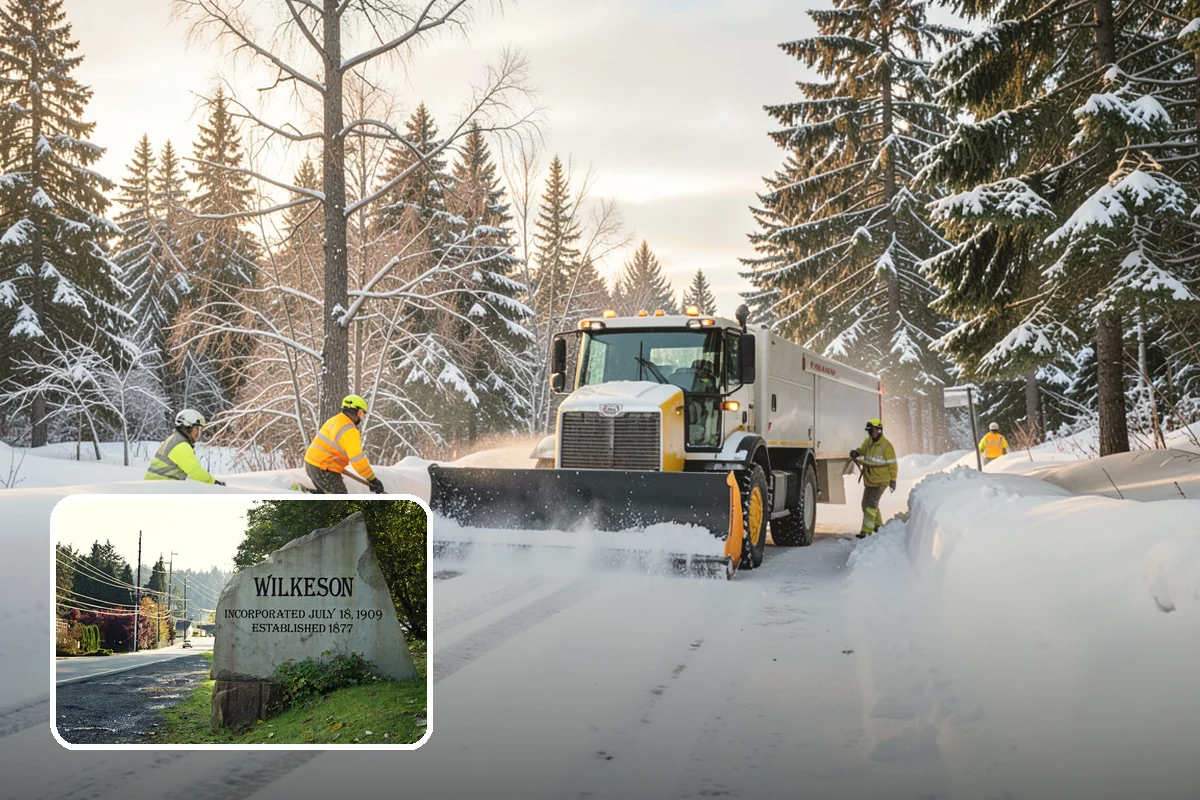 Medical Office Parking Lot Snow Removal in Wilkeson, Pierce County, WA - Vulnerable patients reach the entrance over cleared, deiced surfaces